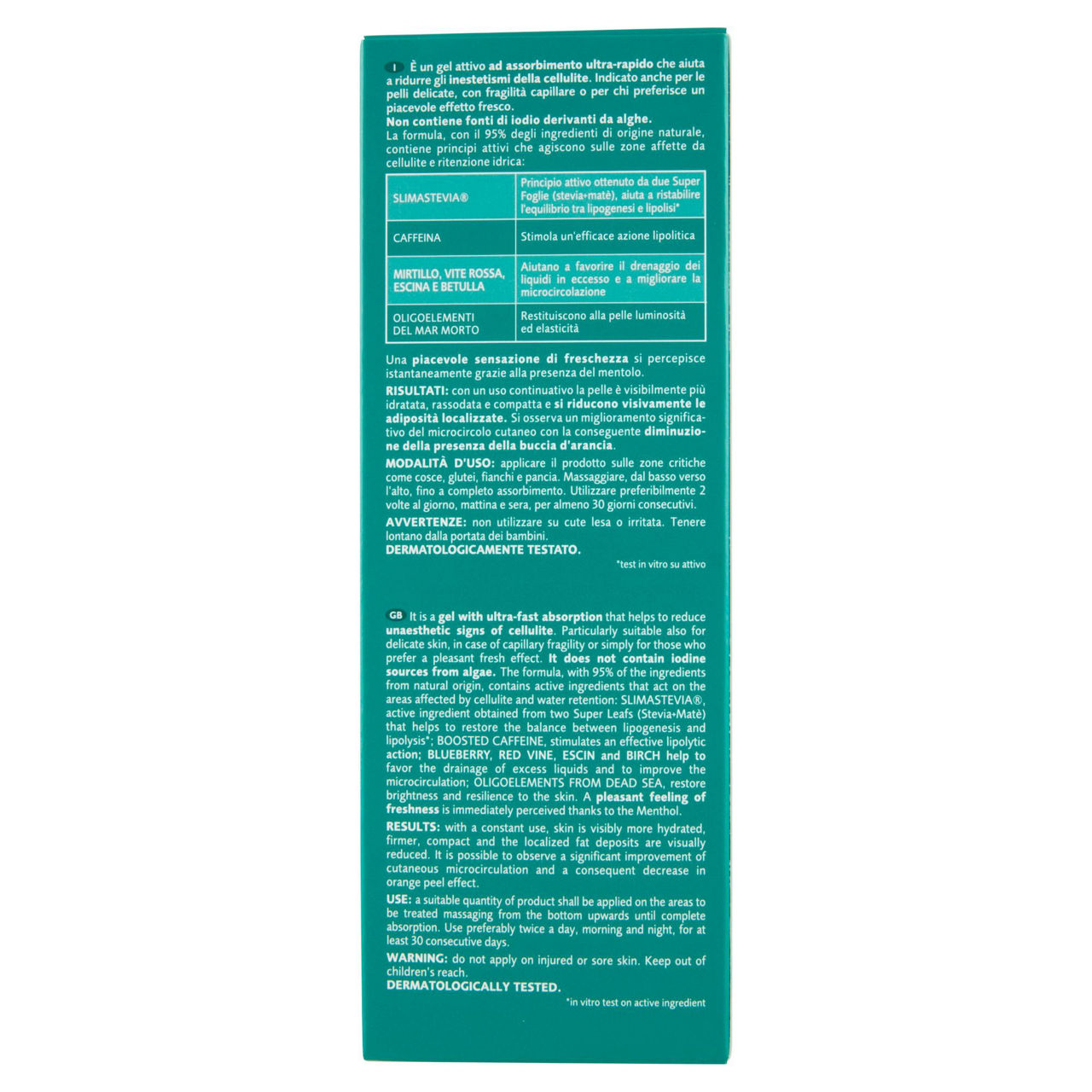 Gel attivo anticellulite effetto freddo con mirtillo e vite rossa 200 ml - Immagine 51