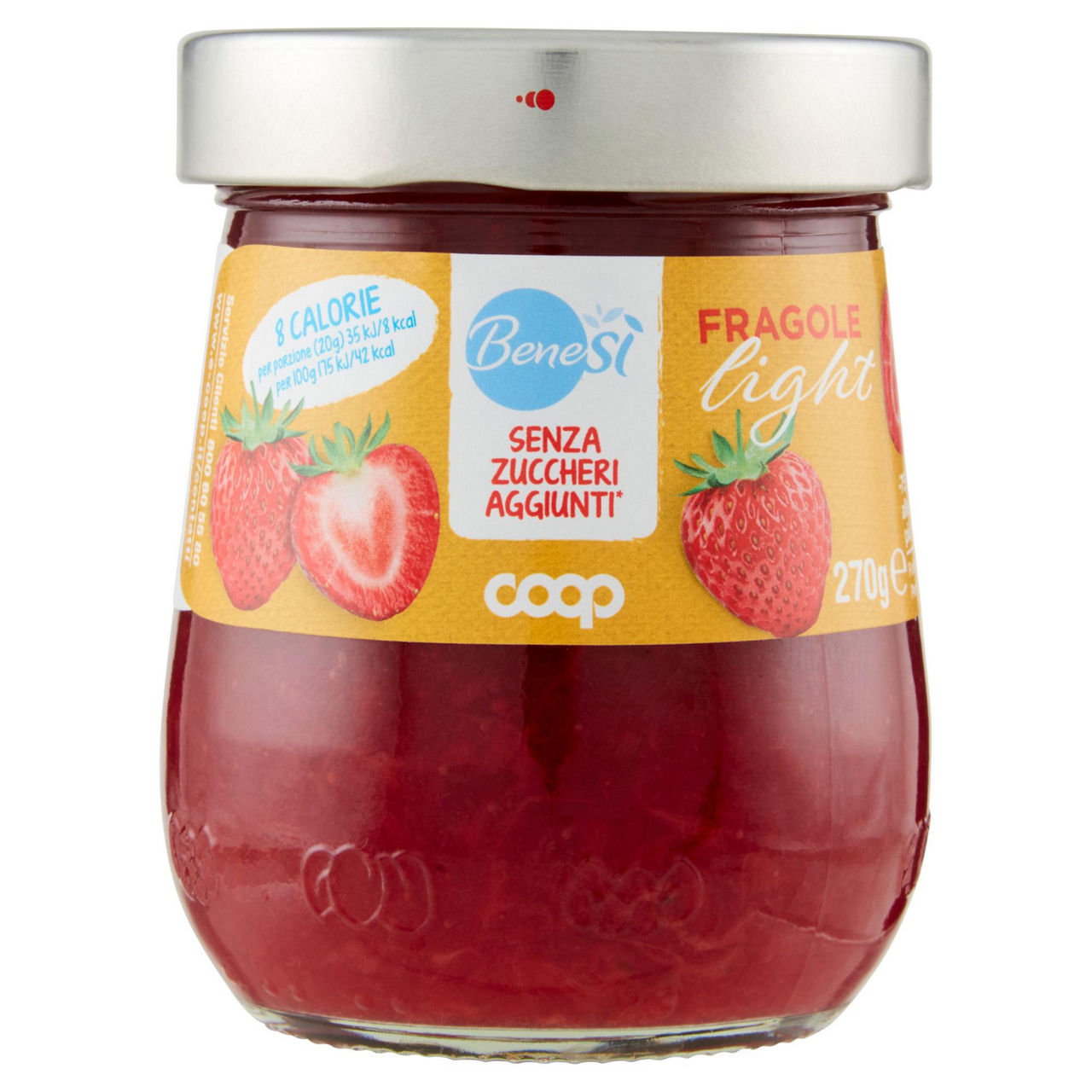Confettura di fragole light senza zuccheri aggiunti 270 gr - Immagine 01