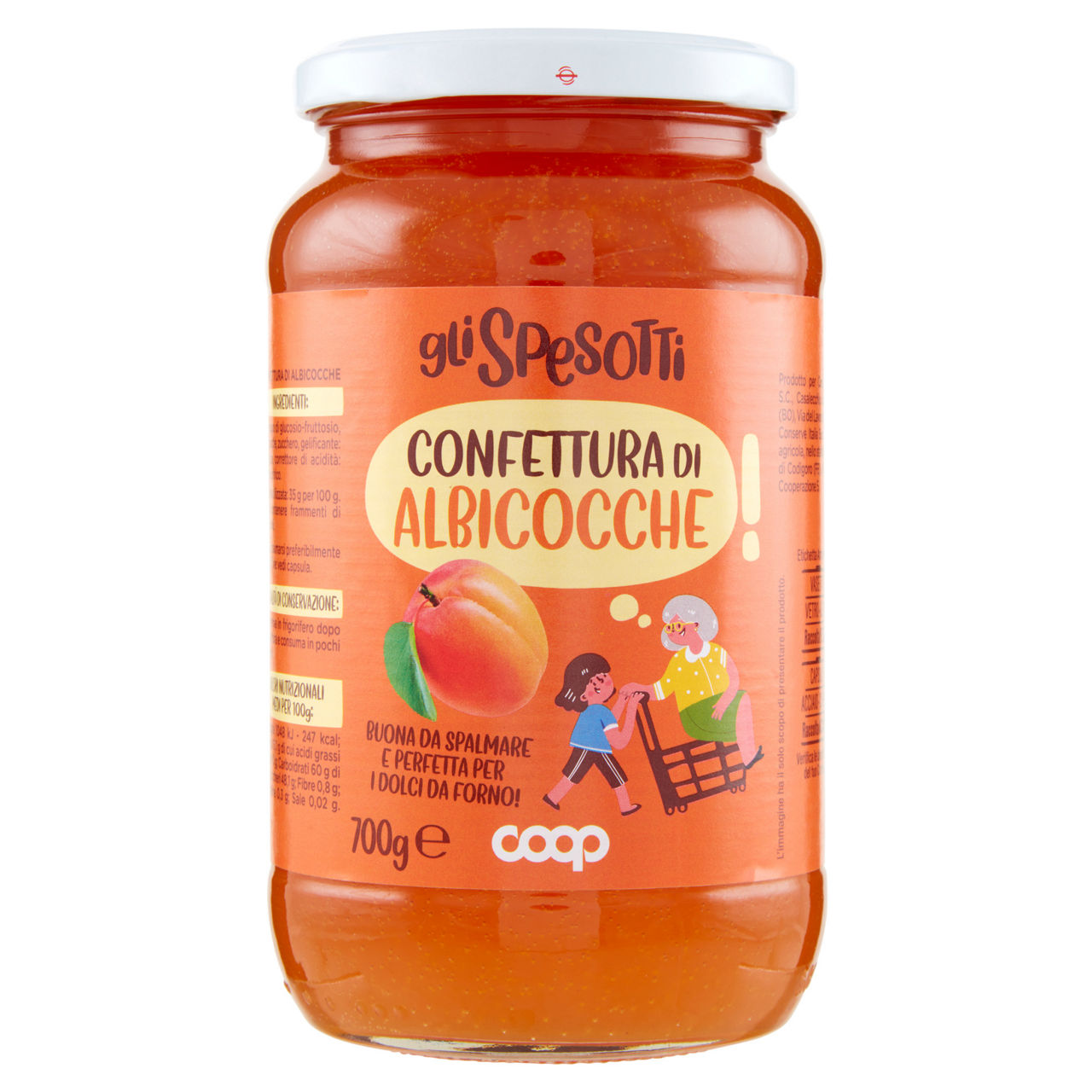 Confettura di albicocche coop vaso vetro g 700 - Immagine 01