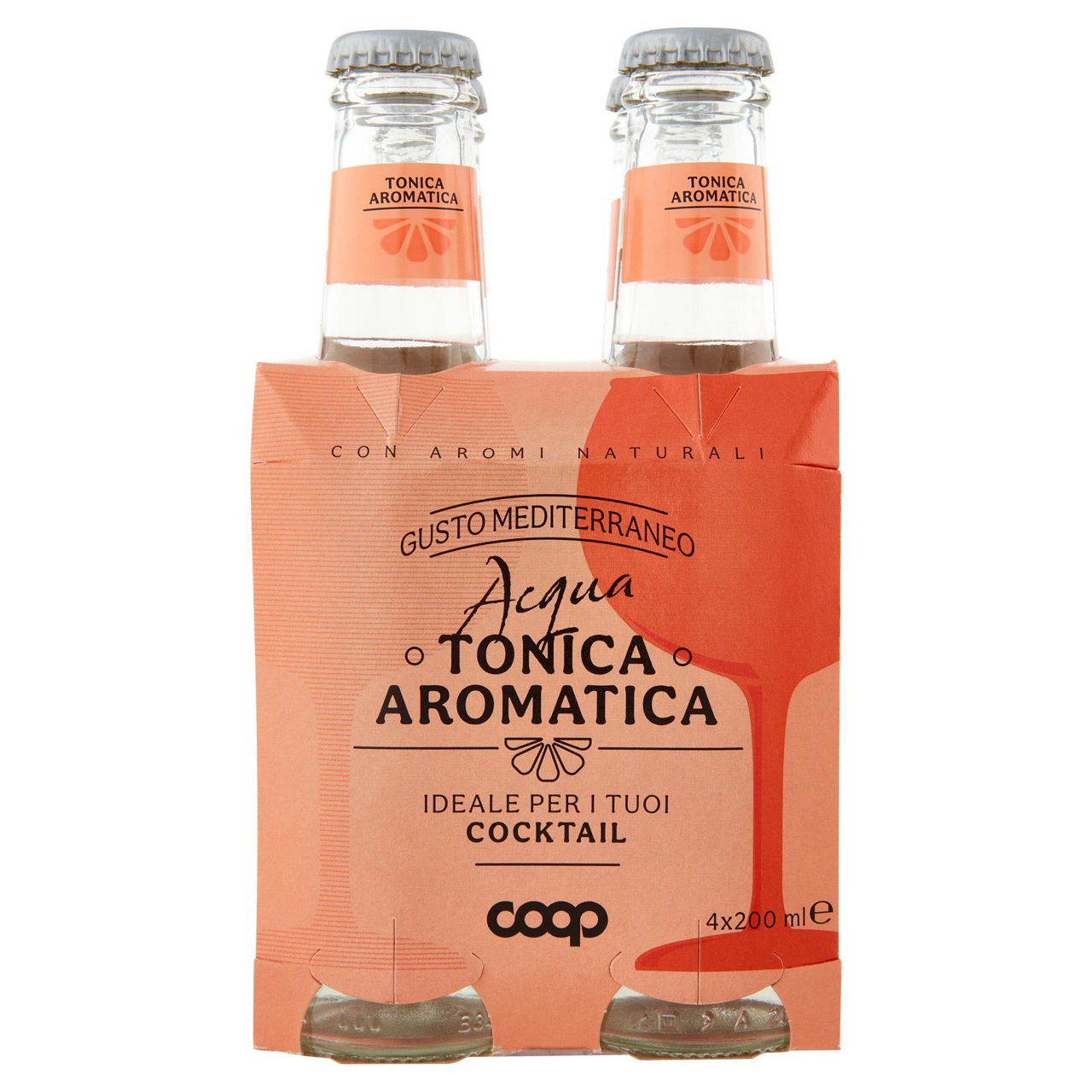 Acqua tonica aromatica mediterranea 4 pz x 200 ml - Immagine 01