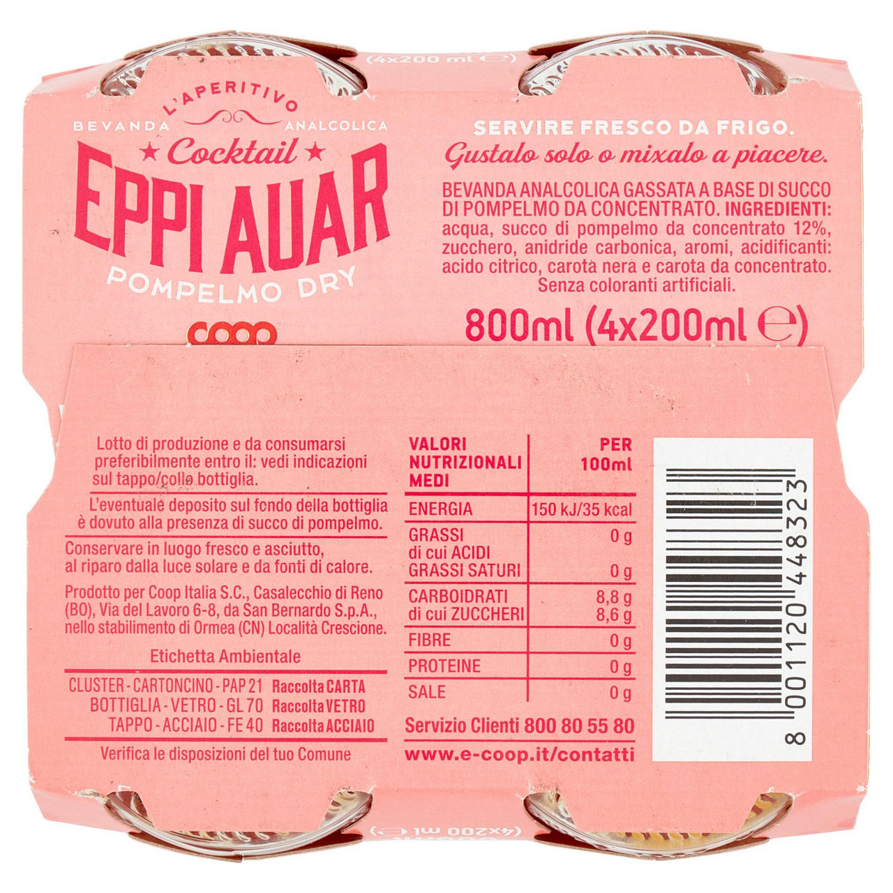 Aperitivo analcolico al pompelmo 4 pz x 200 ml - Immagine 21