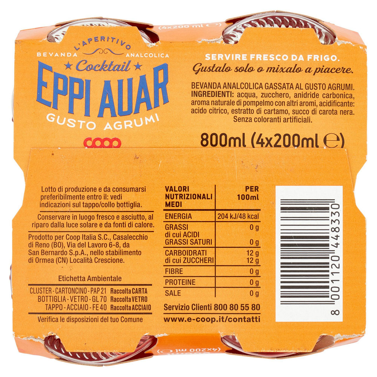 Aperitivo analcolico agli agrumi 4 pz 200 ml - Immagine 51
