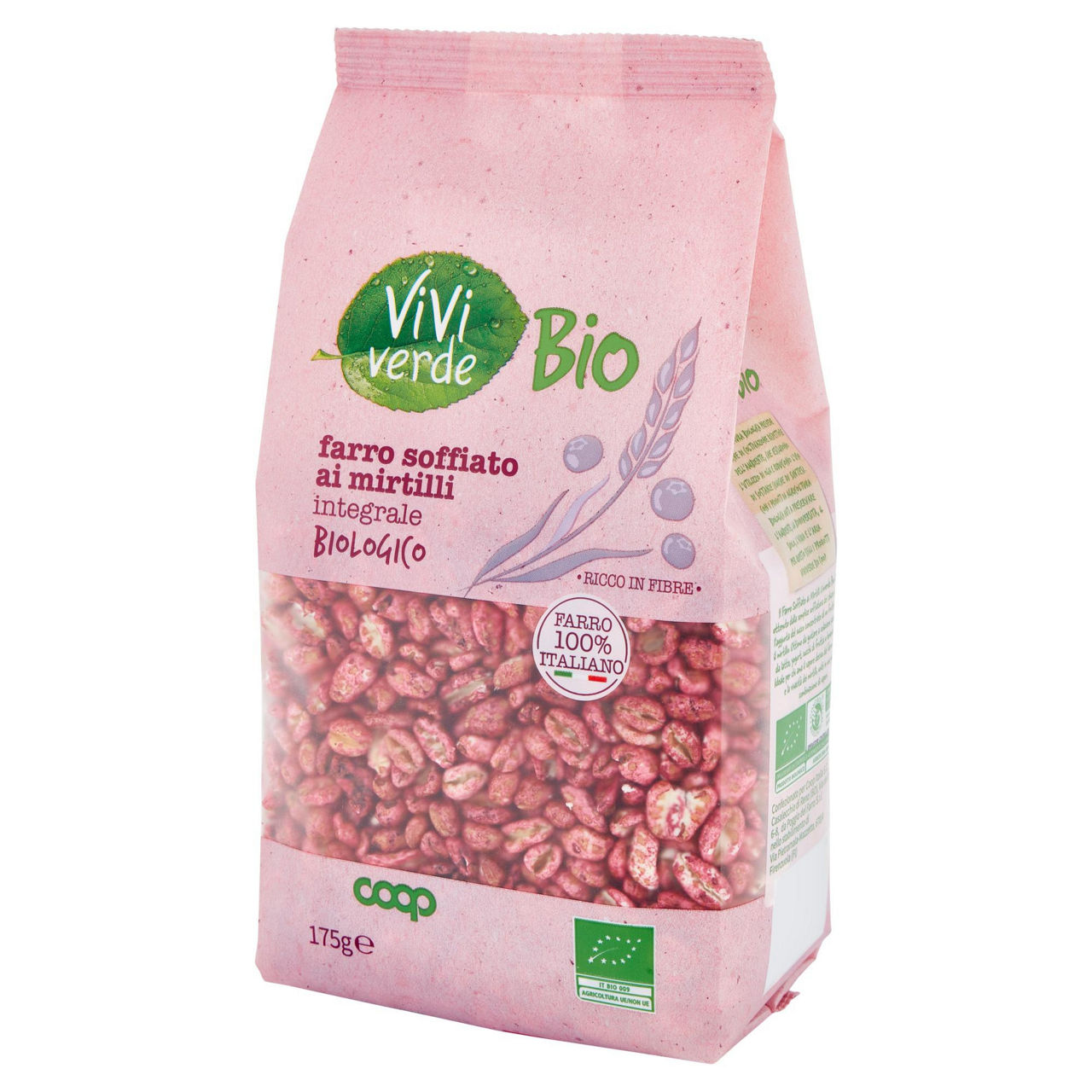 Farro soffiato integrale ai mirtilli bio vivi verde coop sacchetto g 175 - Immagine 61