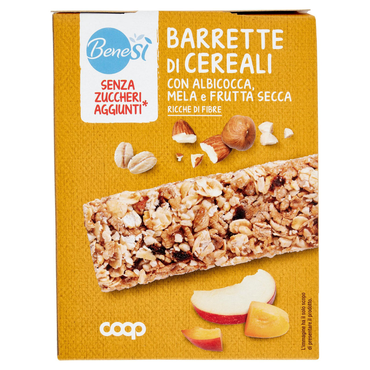 Barrette di cereali integrali c/frutta s/zagg. bene.si coop astuccio pz. 4 g 112 - Immagine 01