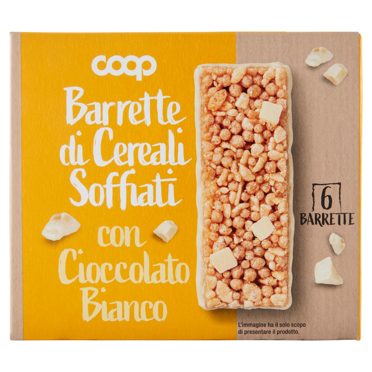 Barrette di cereali con cioccolato bianco 138 gr 6 pz - Immagine 01