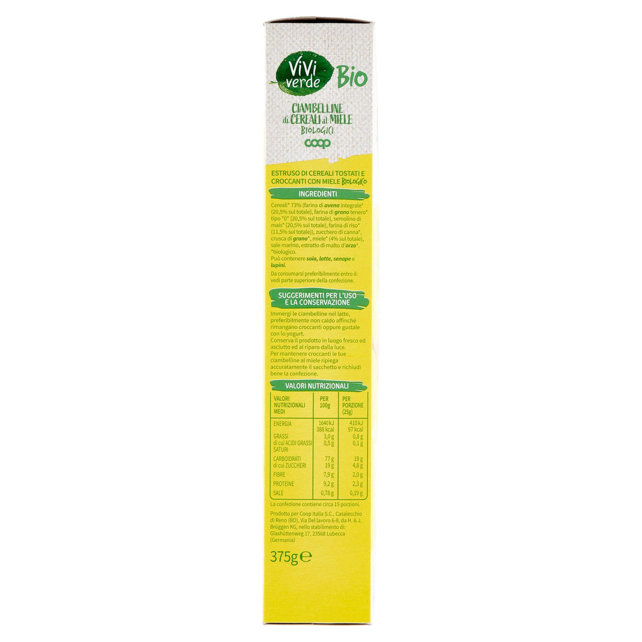Ciambelline di cereali con miele bio vivi verde coop scatola g 375 - Immagine 41