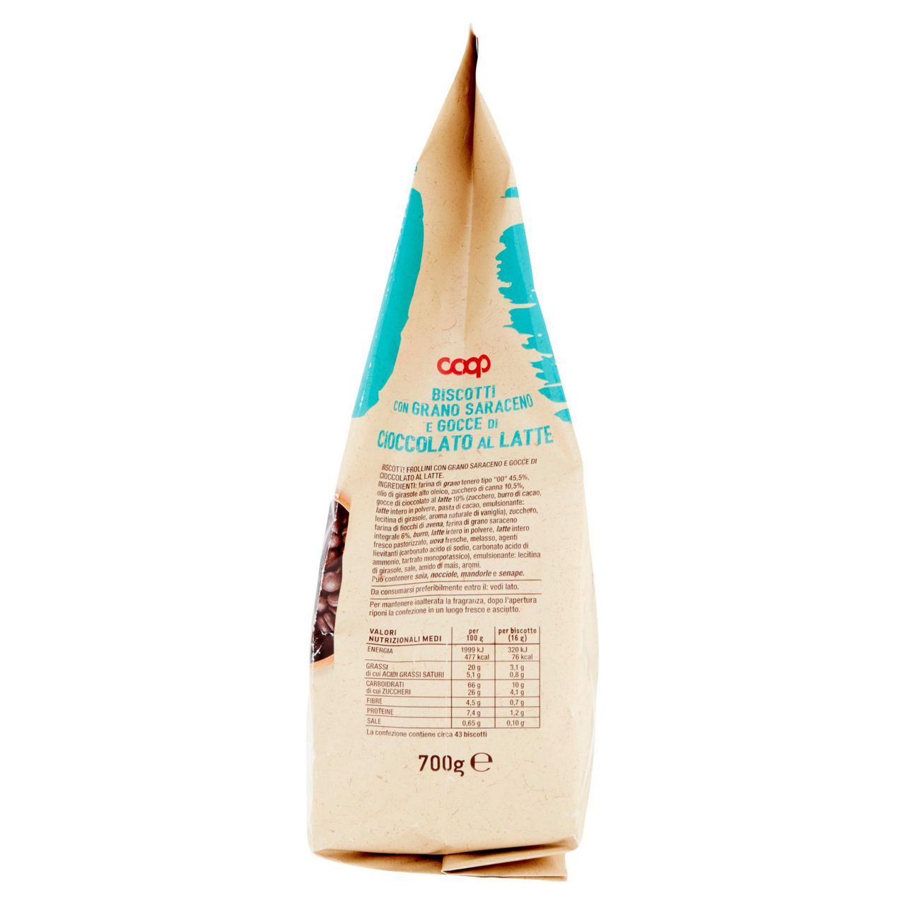 Biscotti frollini con grano saraceno e gocce di cioccolato al latte 700 gr - Immagine 41