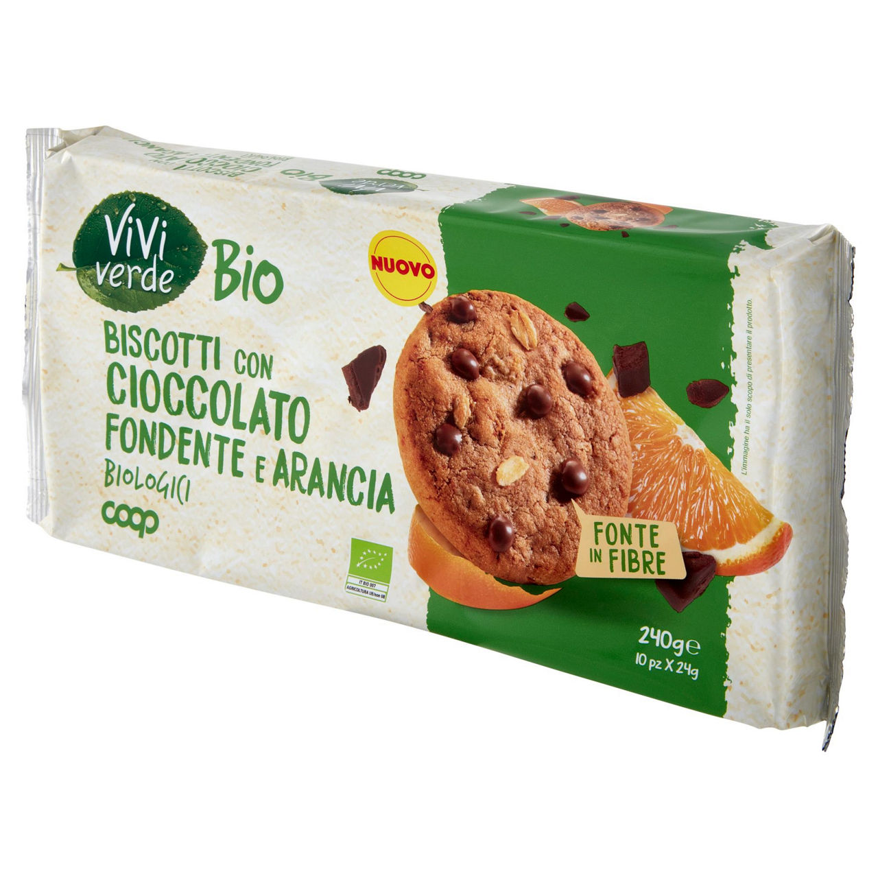 Biscotti frollini con cioccolato fondente e scorze d'arancia bio 240 gr - Immagine 11