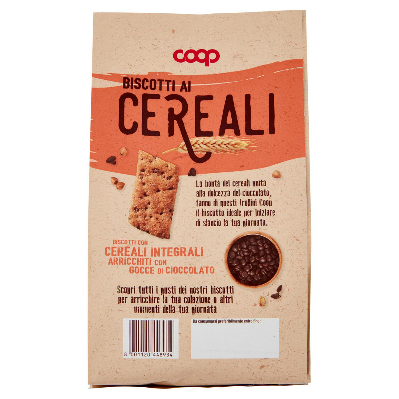 Biscotti frollini con cereali integrali e gocce di cioccolato fondente 240 gr - Immagine 11