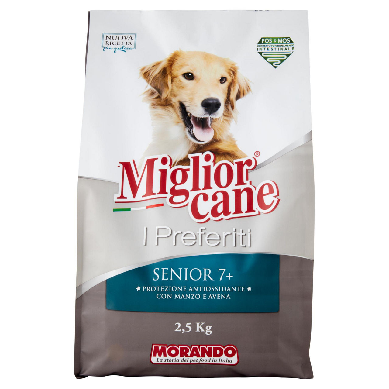 Crocchette per cani senior manzo e avena 2,5 kg