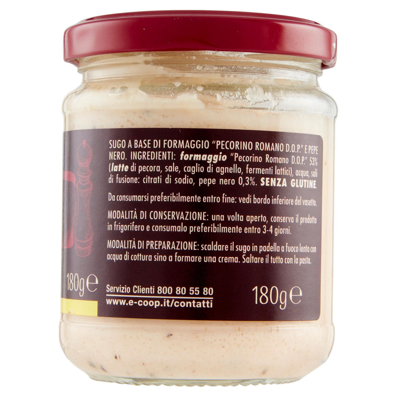 Sugo cacio e pepe con Pecorino Romano DOP 180 gr - Immagine 21