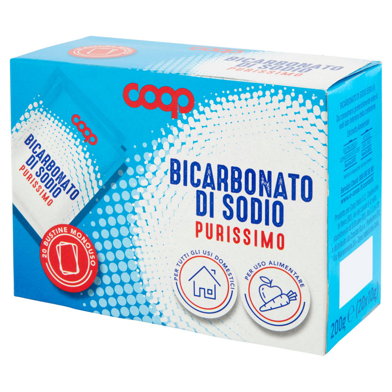 Bicarbonato di sodio purissimo bustine monodose coop scatola g 10 x 20 - Immagine 41