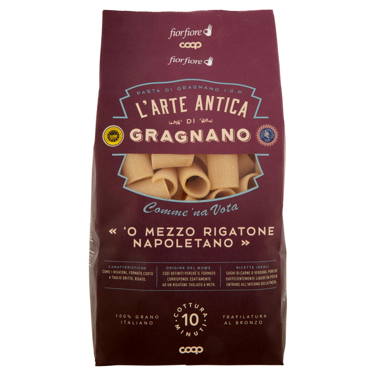 Mezzi rigatoni napoletani pasta di Gragnano IGP semola di grano duro 500 gr - Immagine 01