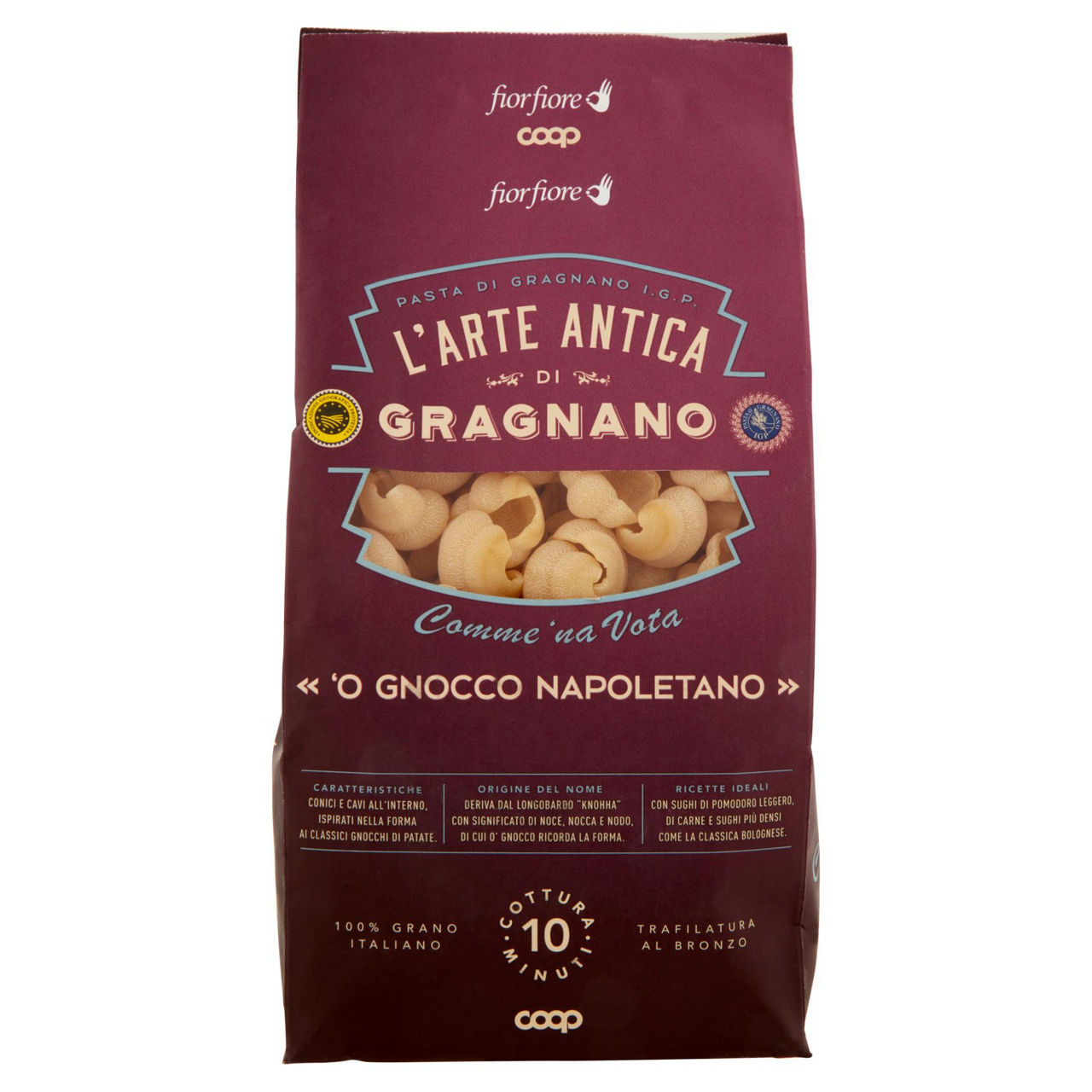 Gnocchi napoletani pasta di Gragnano IGP semola di grano duro 500 gr - Immagine 01