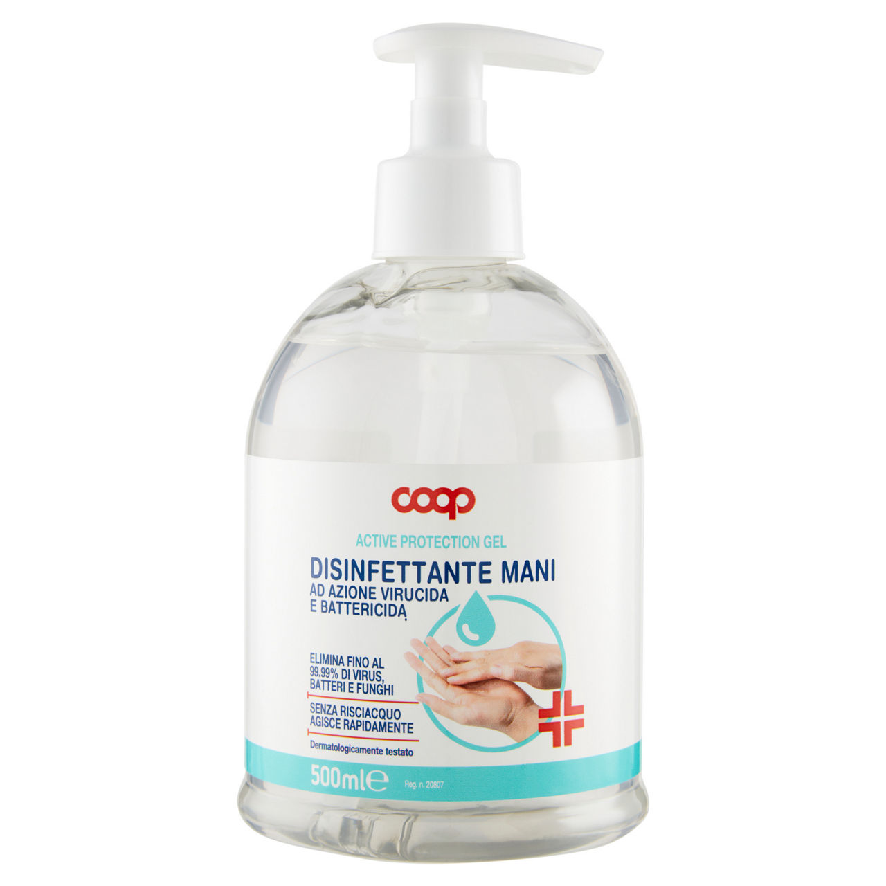 Disinfettante mani gel coop active protection pmc ml 500 - Immagine 01