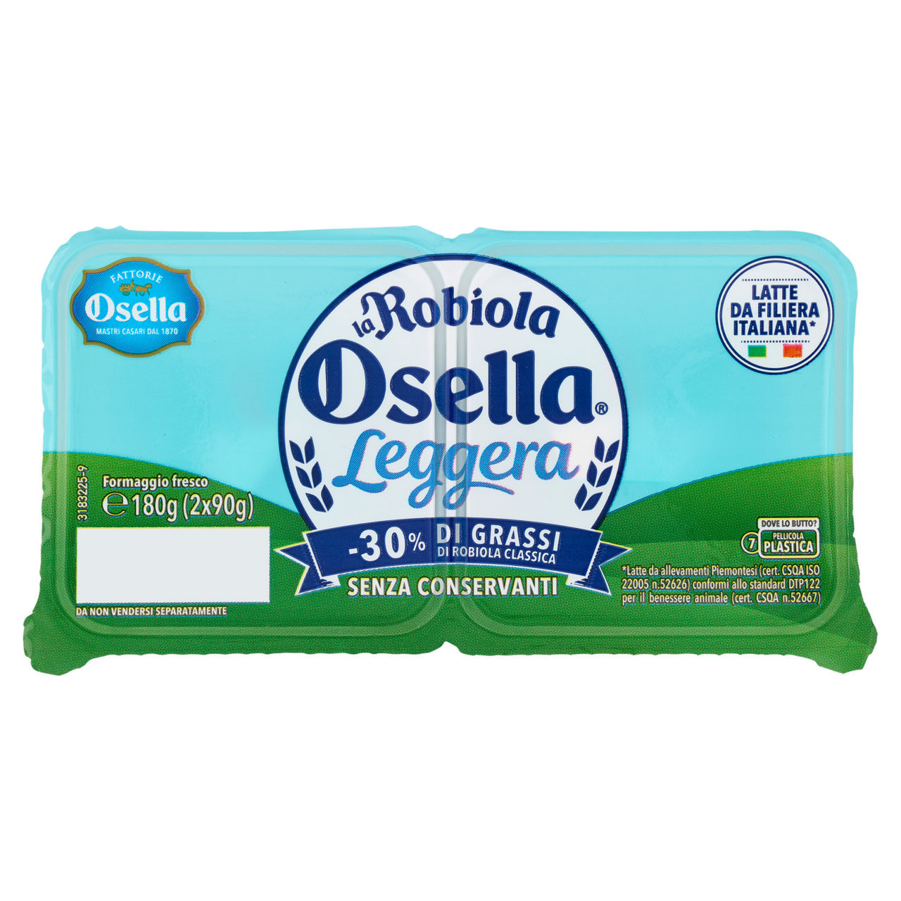 Formaggio robiola leggero 2 pz da 90 gr - Immagine 01