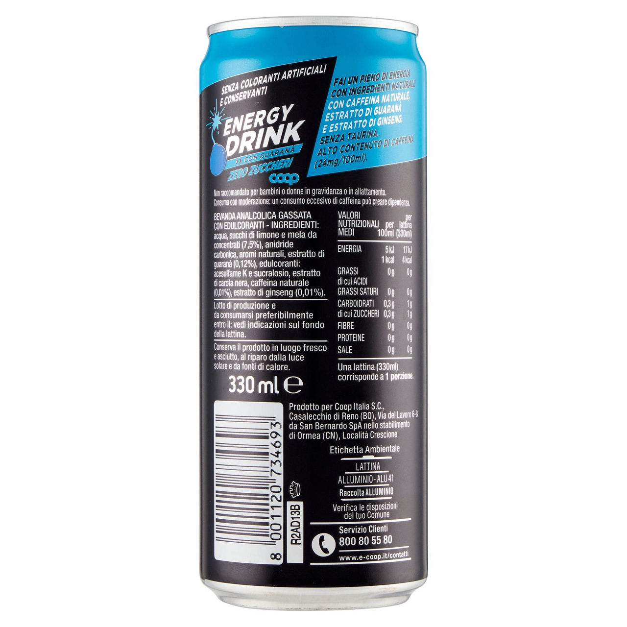 Energy drink zero coop lattina ml 330 - Immagine 11