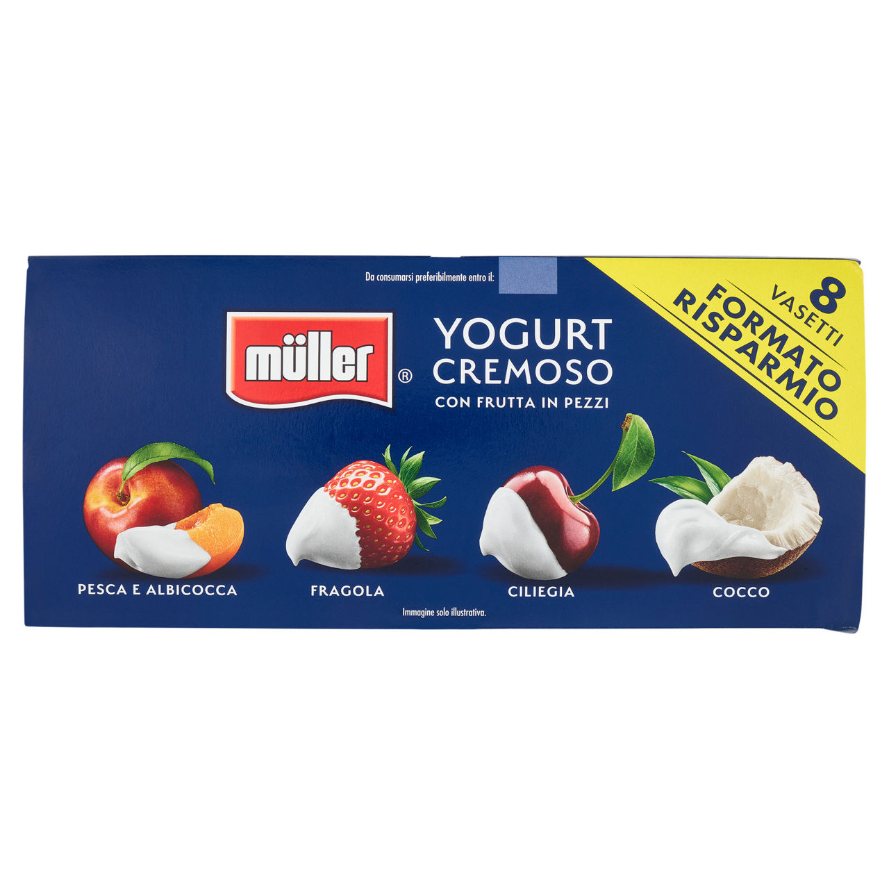 Yogurt cremoso con frutta in pezzi 8 pz da 125 gr - Immagine 01