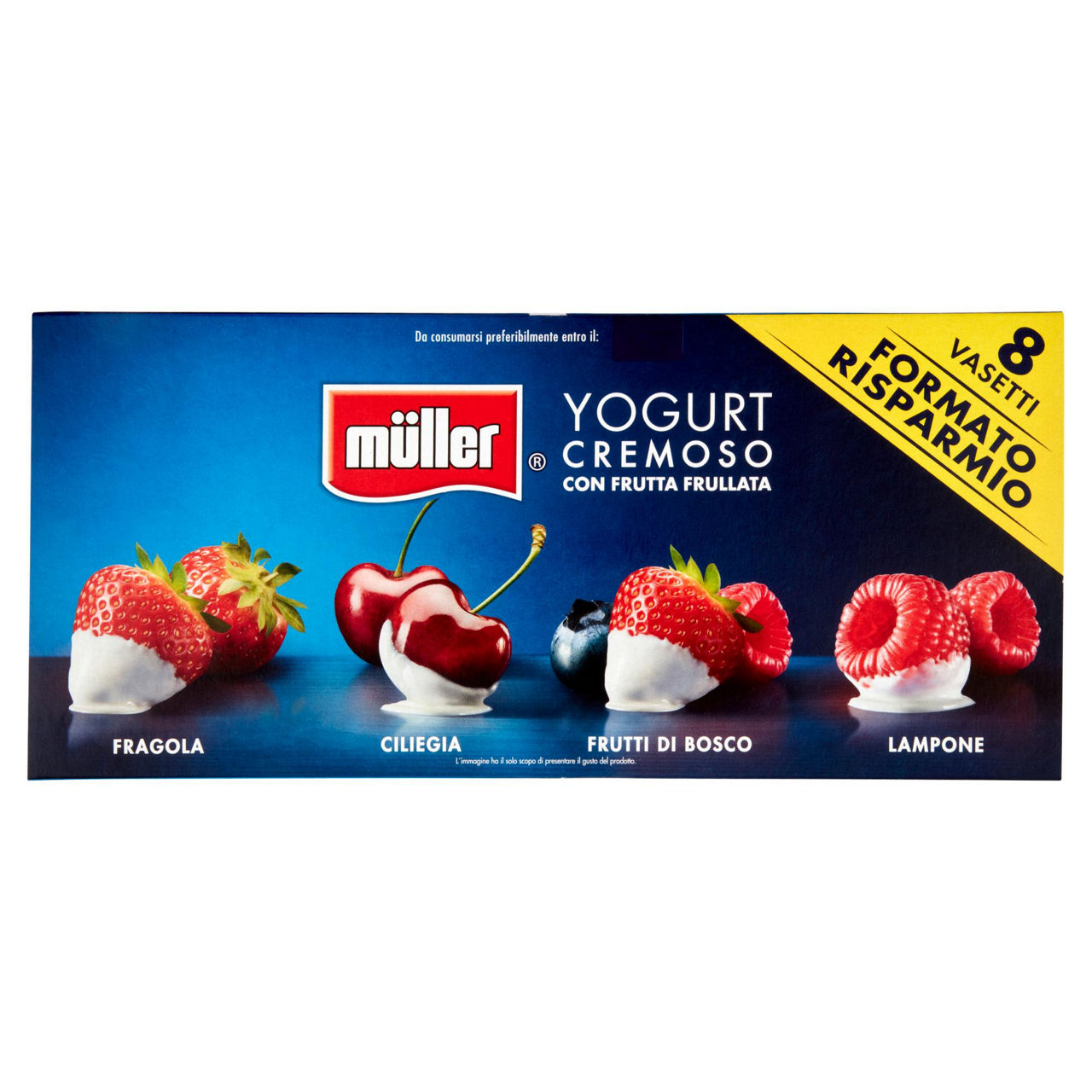 Yogurt cremoso frutta assortita 8 pz da 125 gr - Immagine 01