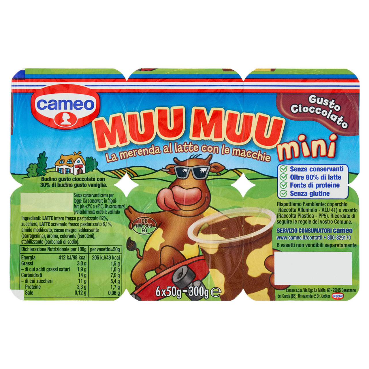 Mini budini al cioccolato 6 pz da 50 gr