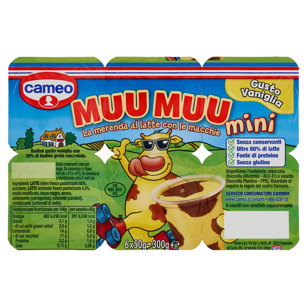 Mini budini alla vaniglia 6 pz da 50 gr - Immagine 01