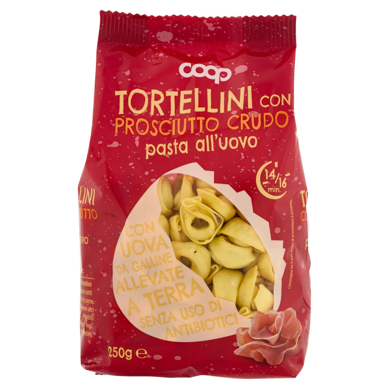 Tortellini con prosciutto crudo pasta all'uovo 250 g - Immagine 01