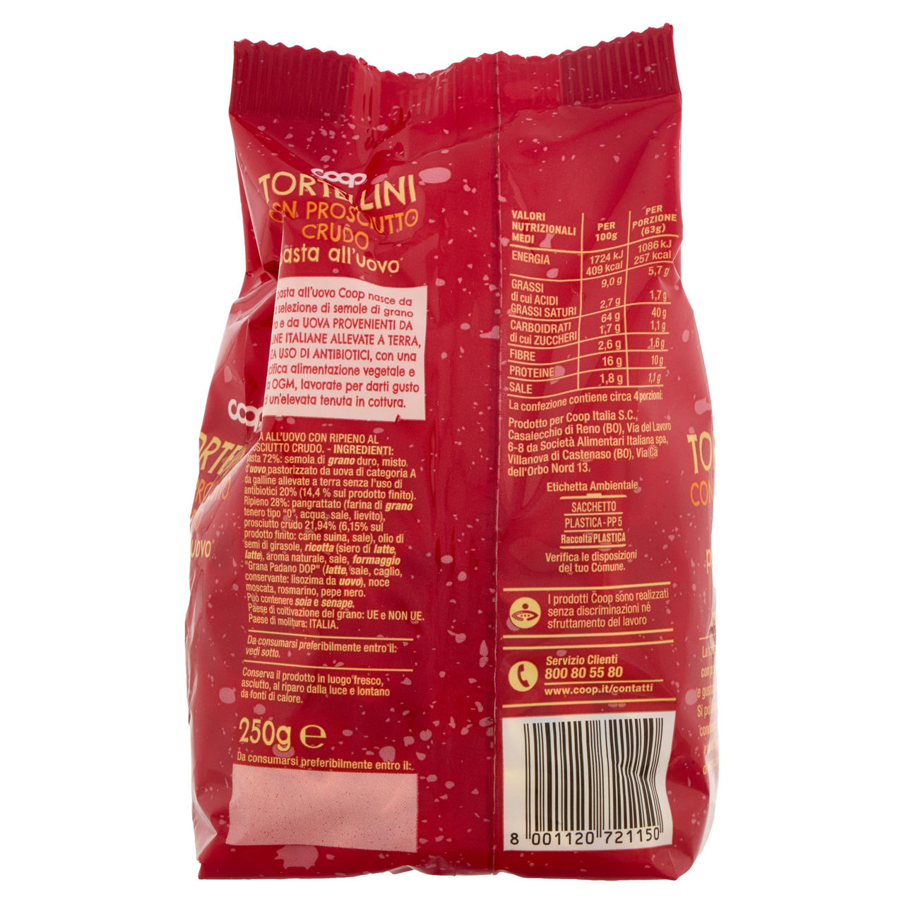 Tortellini con prosciutto crudo pasta all'uovo 250 g - Immagine 31