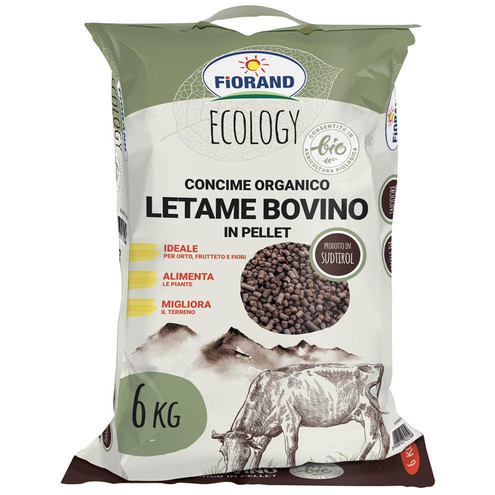 Concime organico letame bovino in pellet 6 kg - Immagine 01