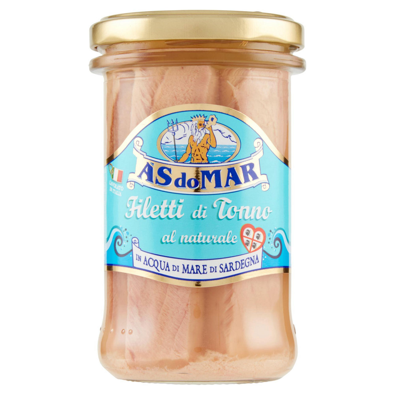 Filetti di tonno al naturale in acqua di mare di sardegna 250 gr  - Immagine 01