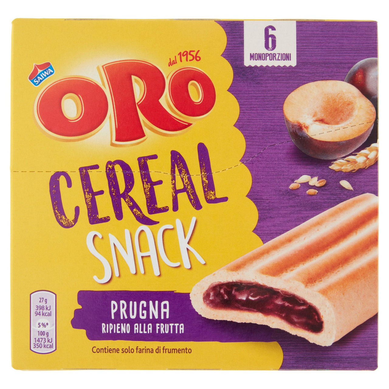 Soffice barretta snack con ripieno alla prugna 162 gr - Immagine 01