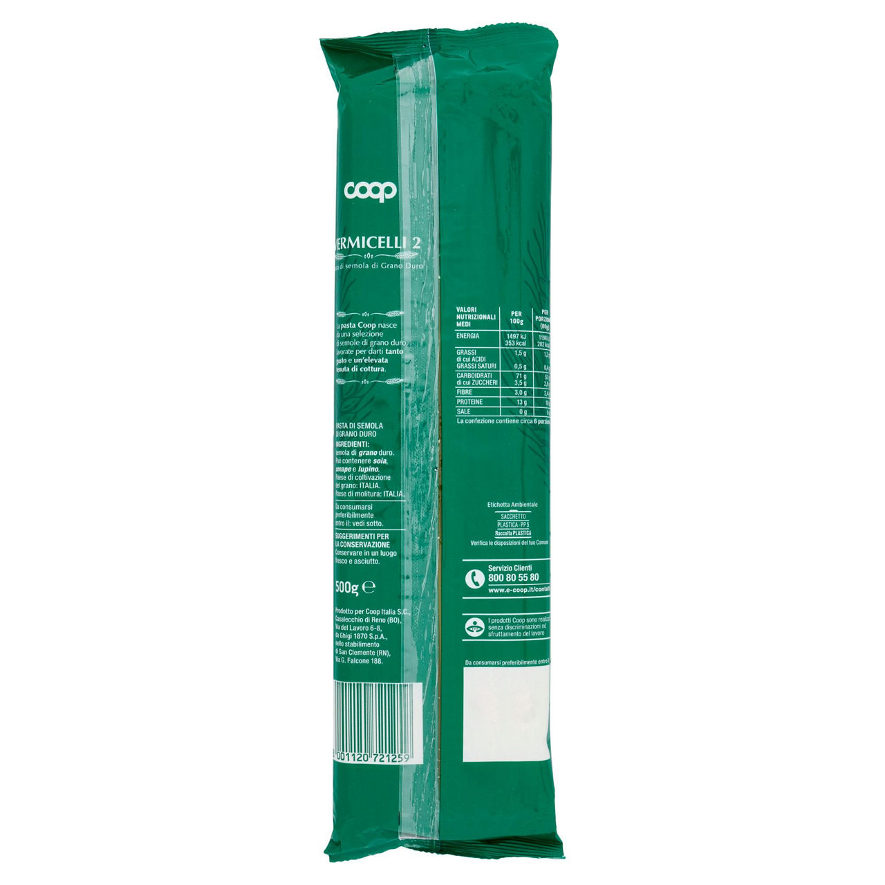 Pasta semola vermicelli coop n.2 g500 con grano italiano - Immagine 21