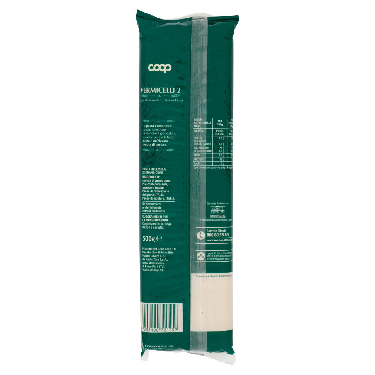 Pasta semola vermicelli coop n.2 g500 con grano italiano - Immagine 31