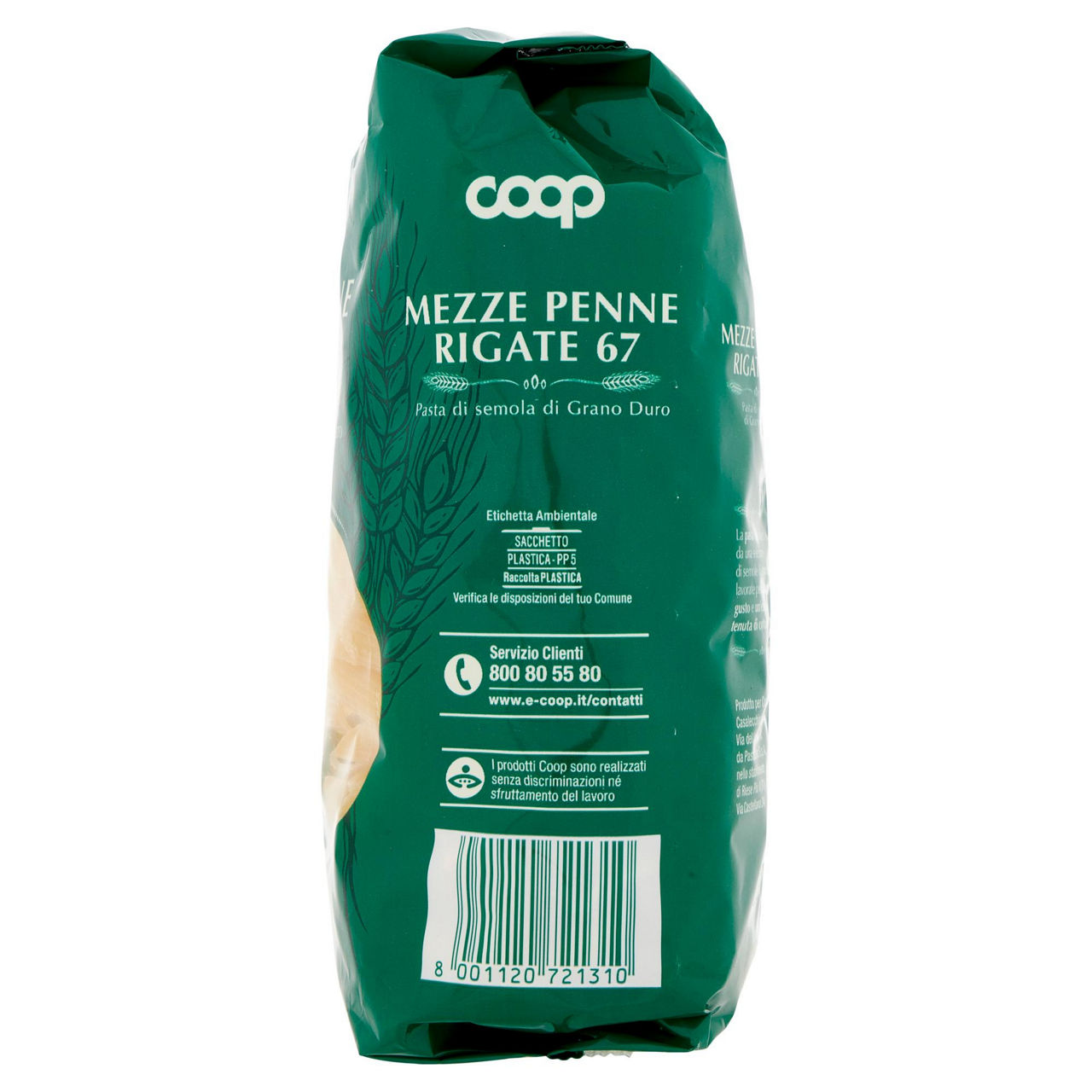 Mezze penne rigate pasta semola n.67 con grano italiano 500 g - Immagine 131
