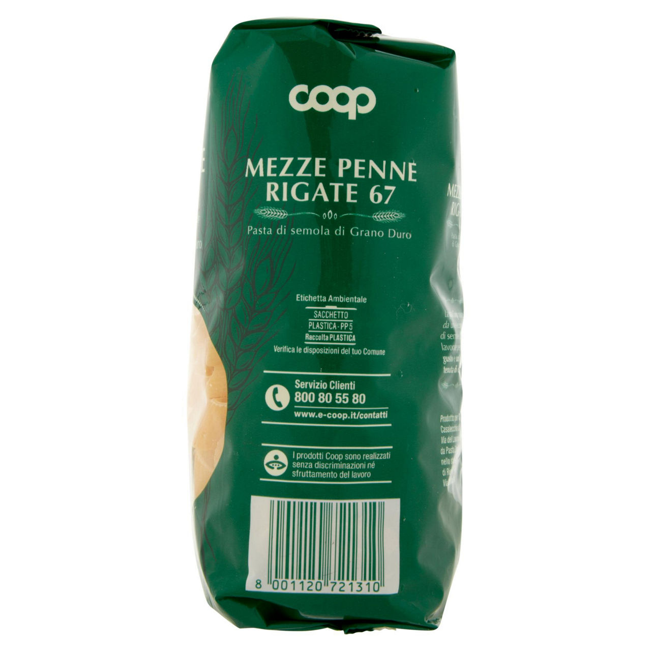 Mezze penne rigate pasta semola n.67 con grano italiano 500 g - Immagine 21