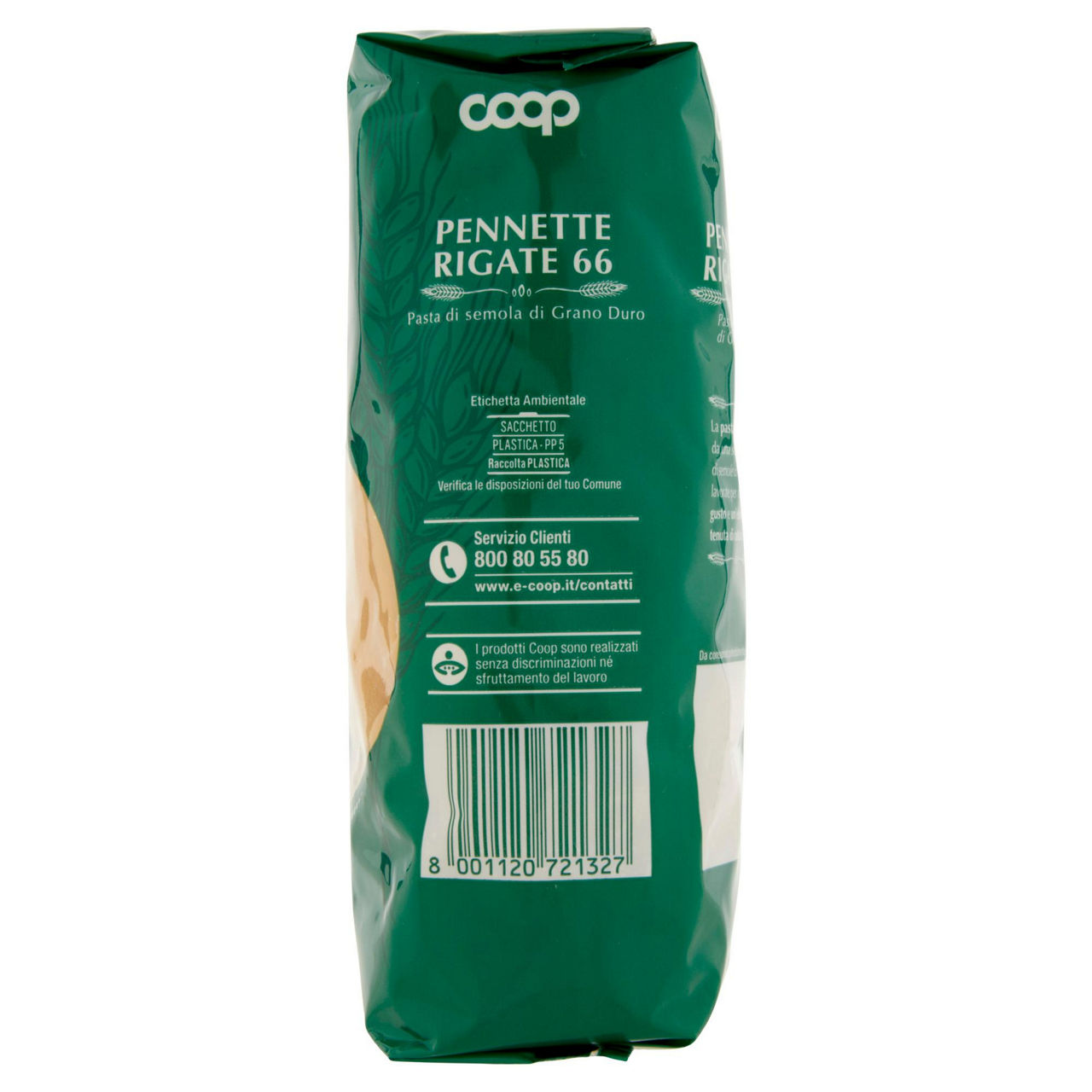 Pennette rigate pasta semola n.66 con grano italiano 500 g - Immagine 61