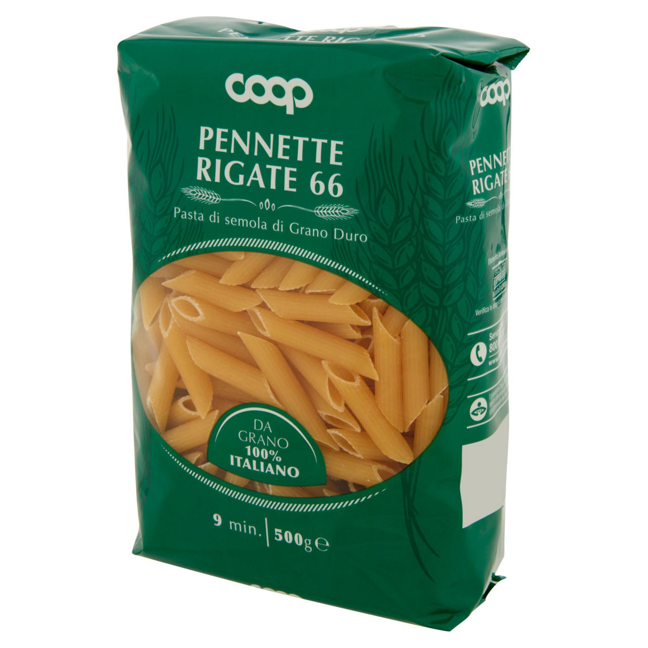 Pennette rigate pasta semola n.66 con grano italiano 500 g - Immagine 91