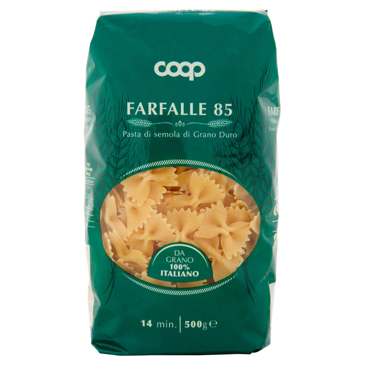 Farfalle pasta semola nr. 85 con grano italiano 500 g - Immagine 01