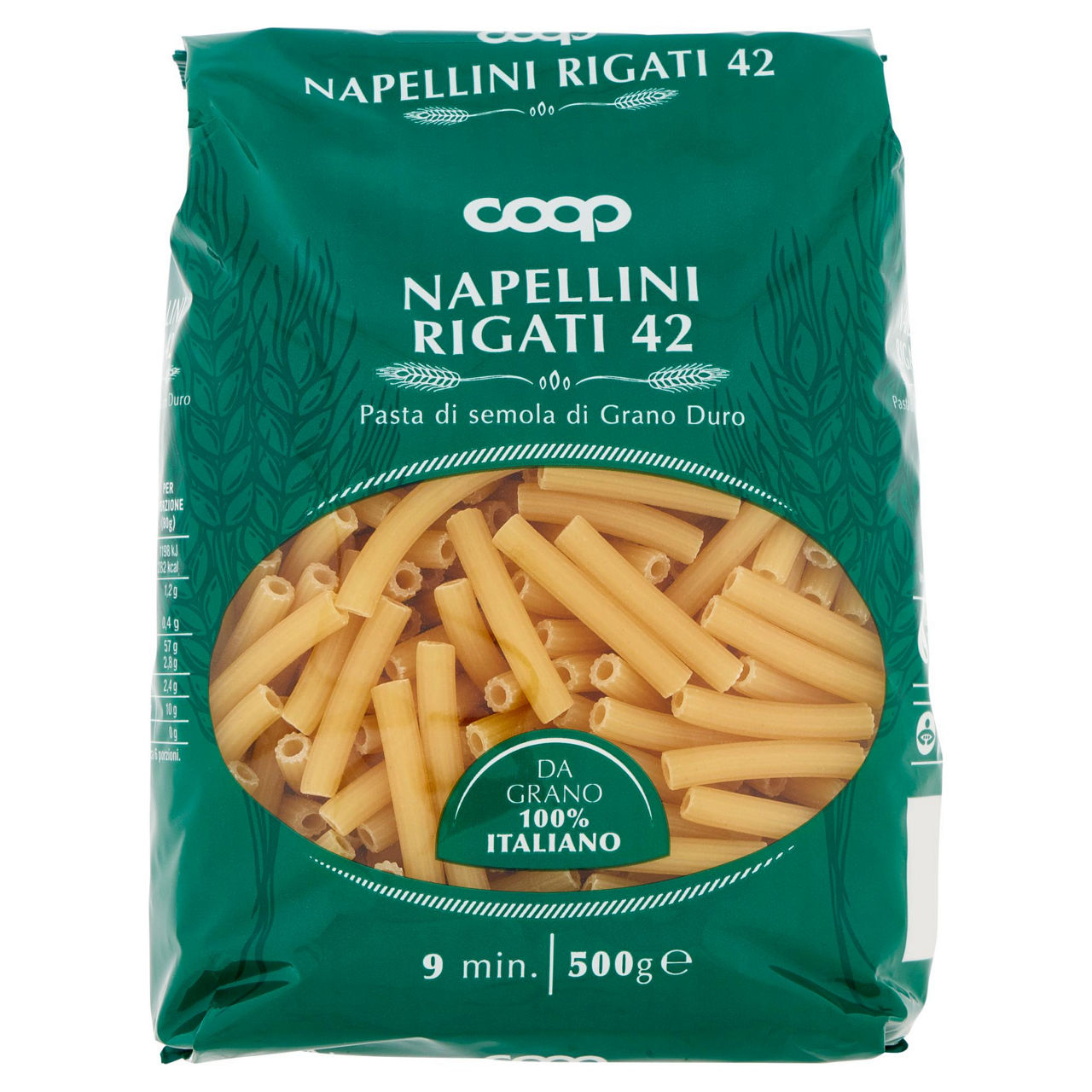 Napellini rigati pasta semola n 42 con grano italiano 500 g - Immagine 01