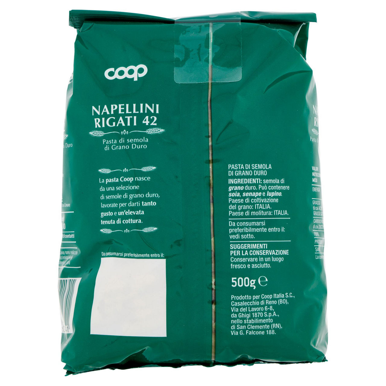 Napellini rigati pasta semola n 42 con grano italiano 500 g - Immagine 51