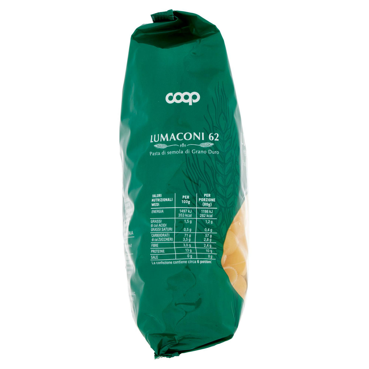 Lumaconi pasta semola n.62 con grano italiano 500 g - Immagine 111