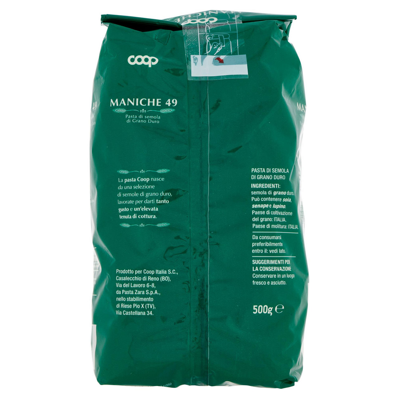 Maniche pasta semola n.49 con grano italiano 500 g - Immagine 61