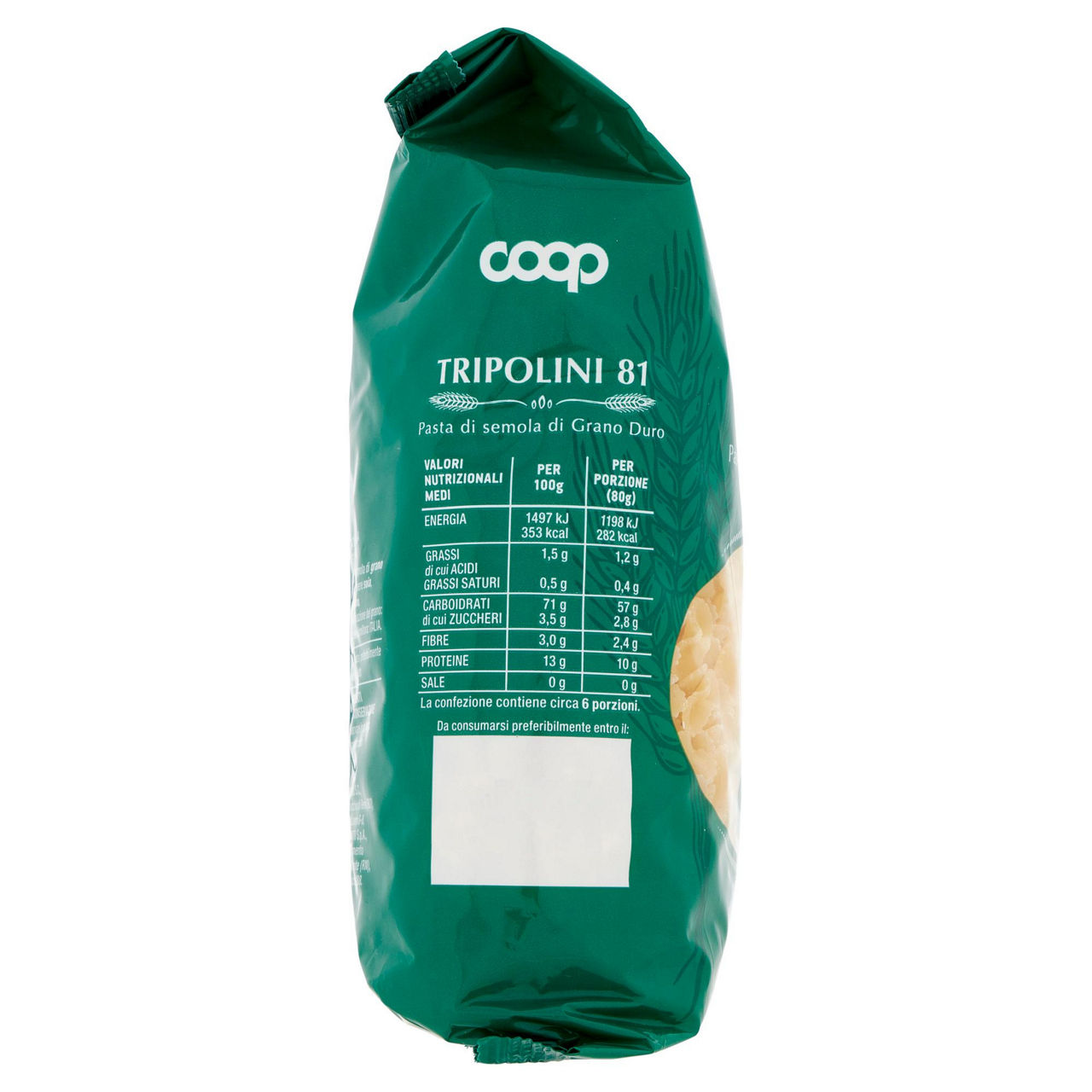 Pasta semola tripolini n.81 coop g500 con grano italiano - Immagine 81