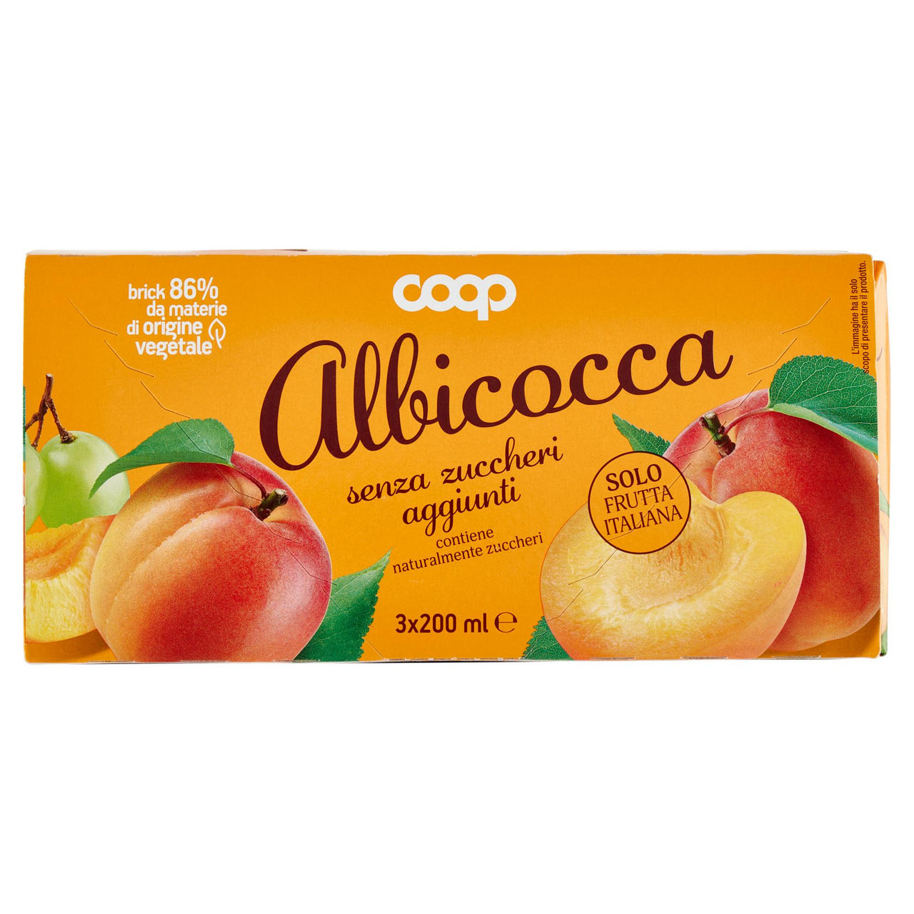 Bevanda senza zuccheri aggiunti albicocca coop cluster ml 200 x 3 - Immagine 01