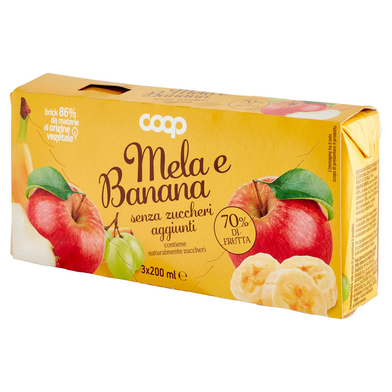 Bevanda senza zuccheri aggiunti mela banana coop cluster ml 200 x 3 - Immagine 41