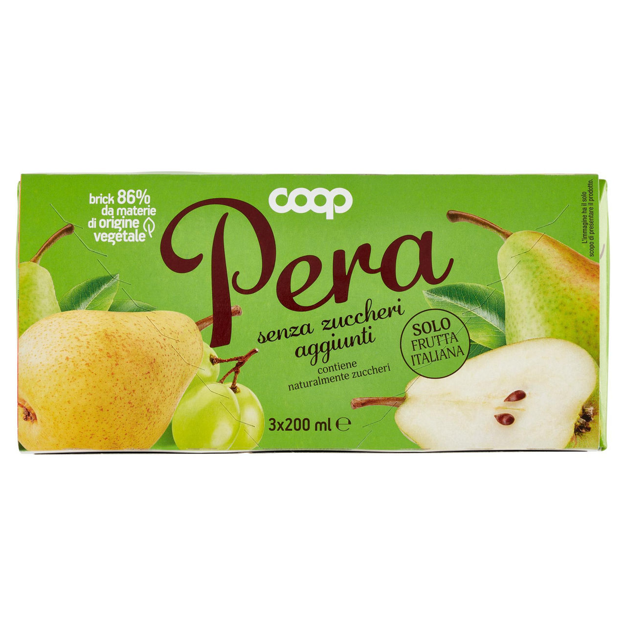 Bevanda senza zuccheri aggiunti pera coop cluster ml 200 x 3 - Immagine 01