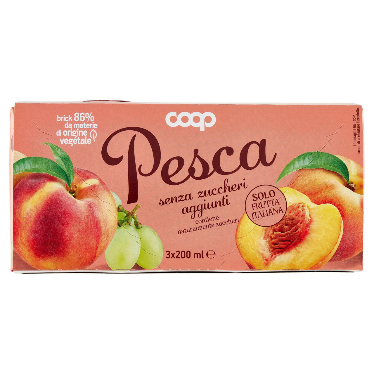 Bevanda pesca senza zuccheri aggiunti 3x200 ml - Immagine 01
