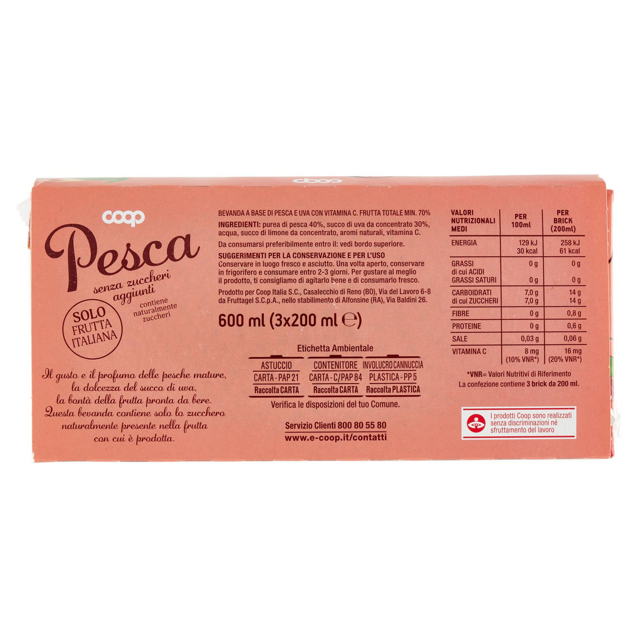 Bevanda pesca senza zuccheri aggiunti 3x200 ml - Immagine 41