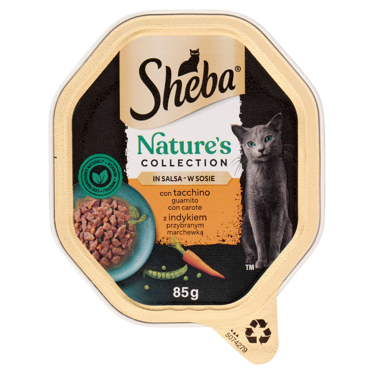 Umido per gatti con tacchino e carote 85 gr