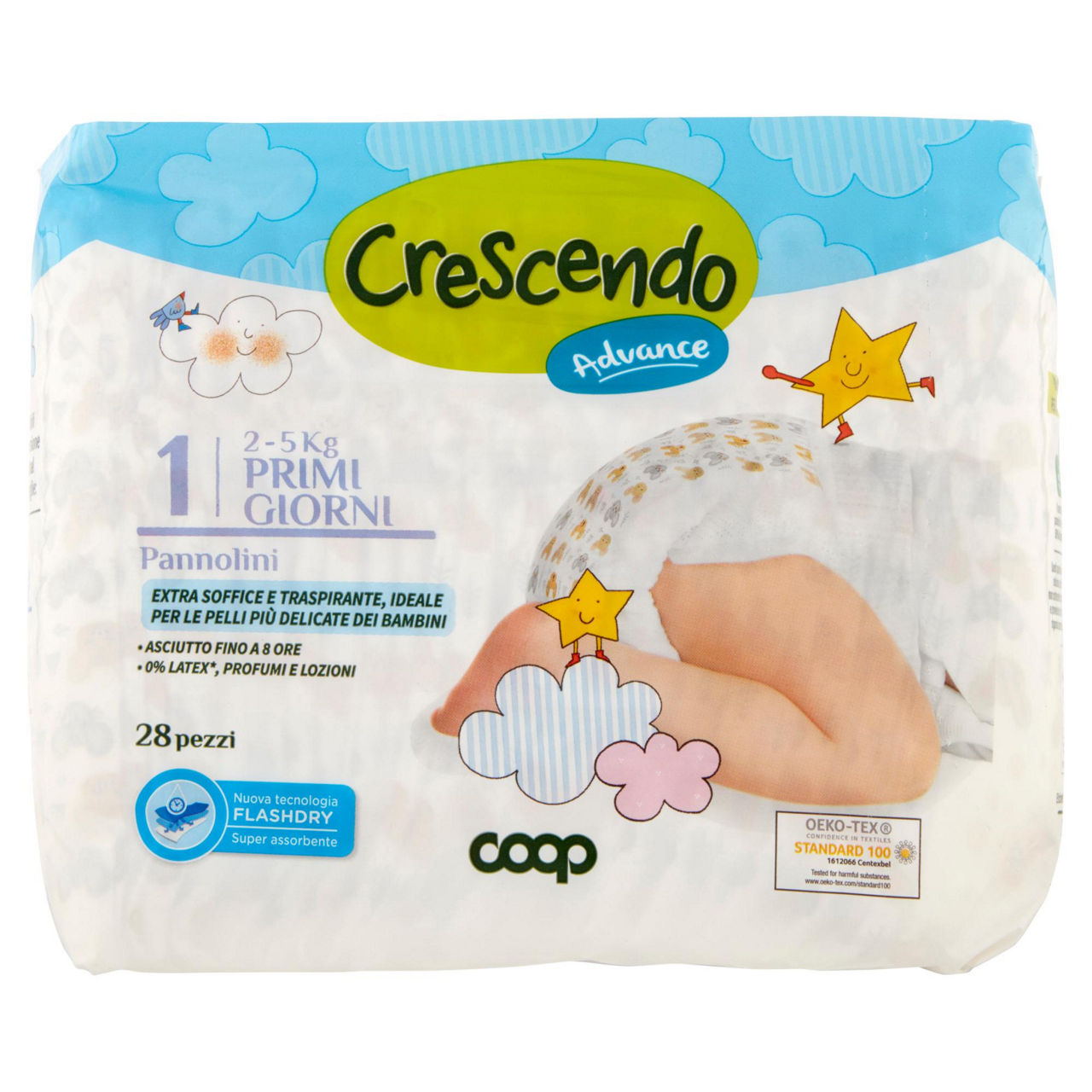 Pannolini coop crescendo advance tg 1 pz.28 - Immagine 01