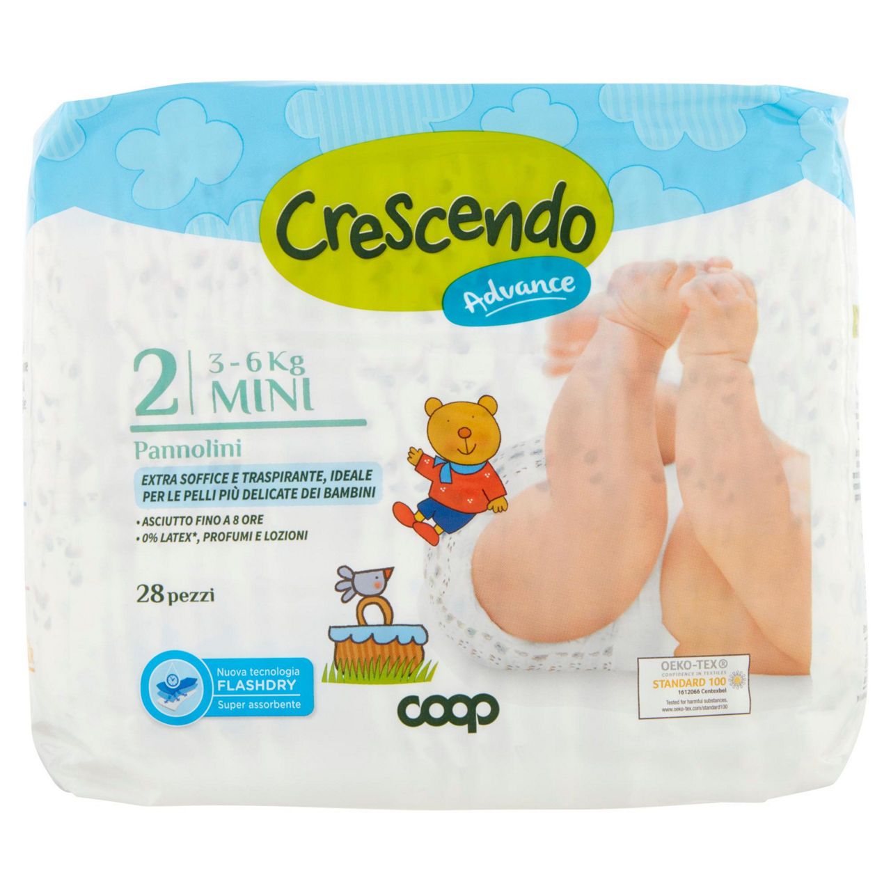 Pannolini coop crescendo advance tg 2 pz.28 - Immagine 01